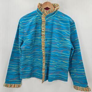 Irene Allison Women Dopamine Eclectic Maximalist Embroidered Statement Jacket M